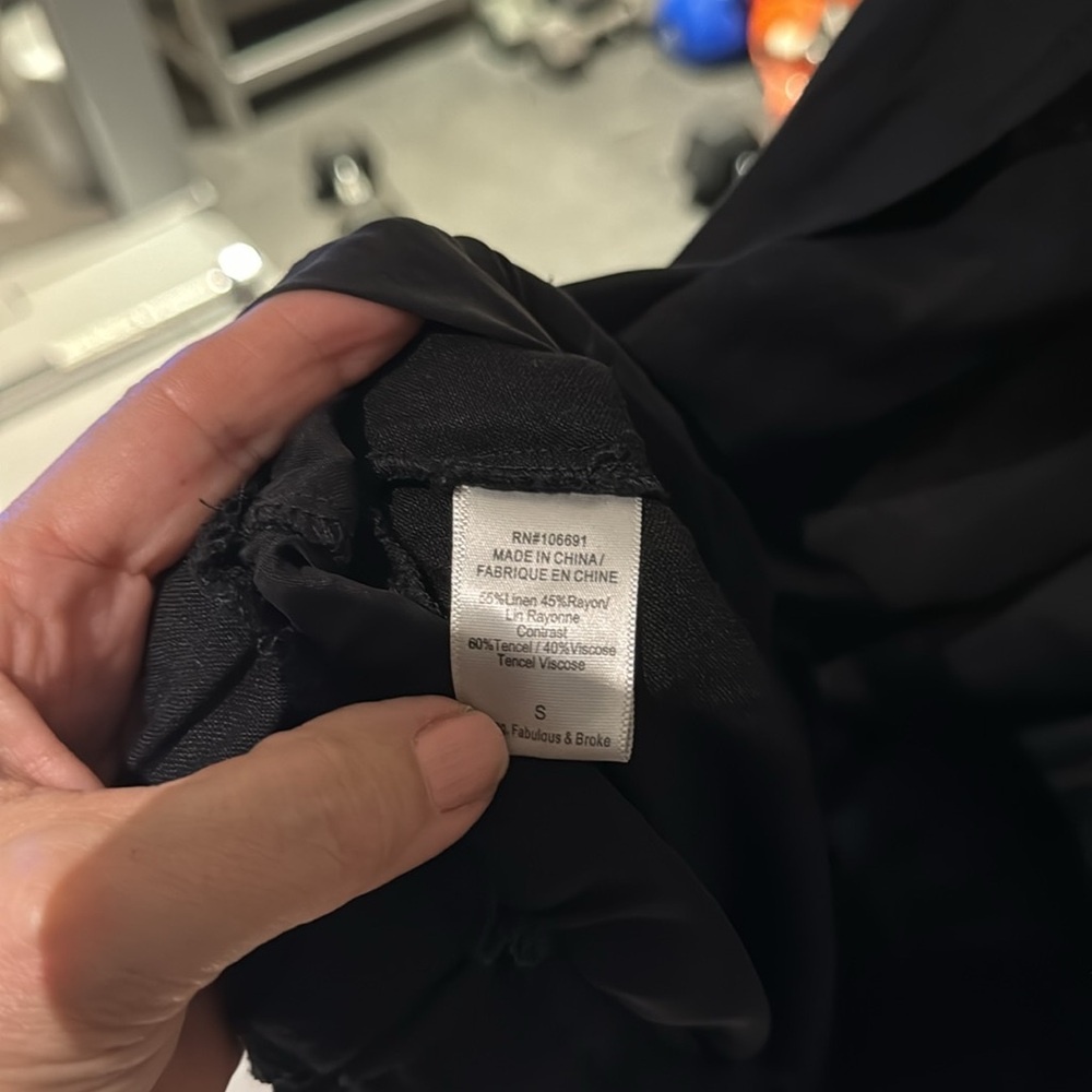 Yfb Linen Blend Jumpsuit Open Back Size S - image 8